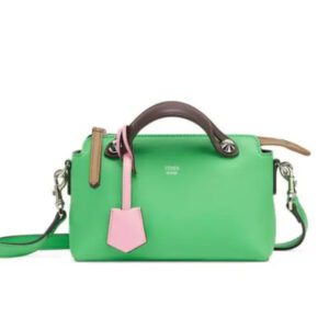 A fendi by the way mini green bag with belt