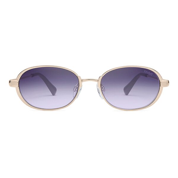 A pair of blue tinted loveless sunglasses