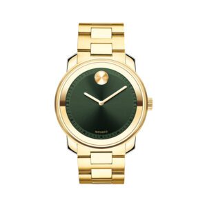 A movado trend watch with a green dial