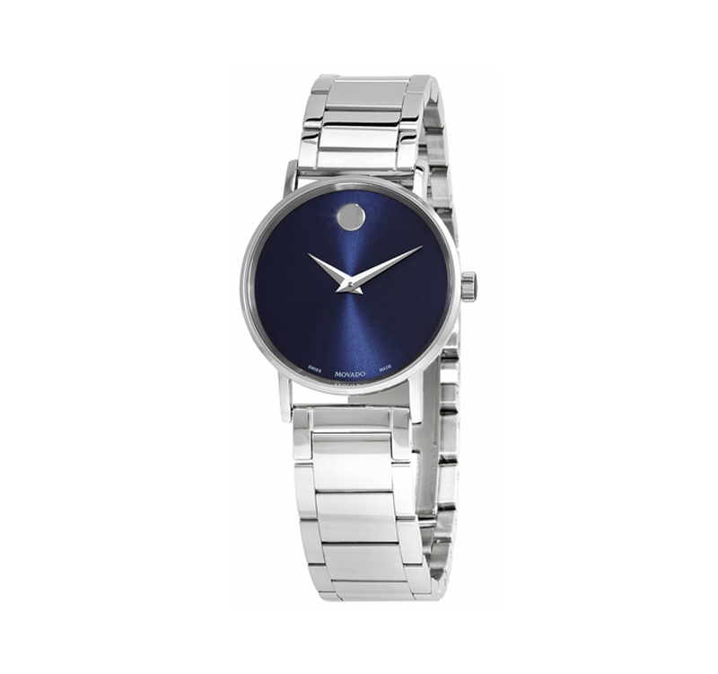 A navigator stainless steel hugo boss watch with blue dial