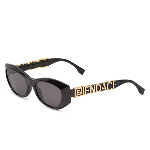 A pair of black and golden fendace sunglasses