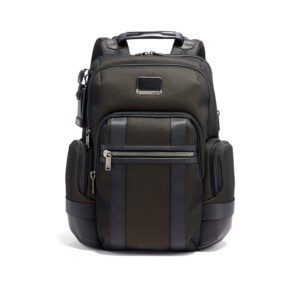 A tumi nathan black and grey backpack