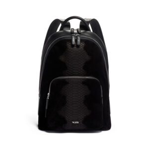 A tumi matteo black backpack with zipper