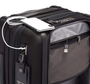 A tumi international dual access carry on with charging