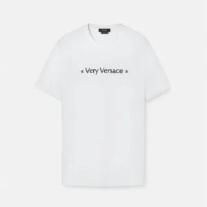 A white colored versace very versace t shirt