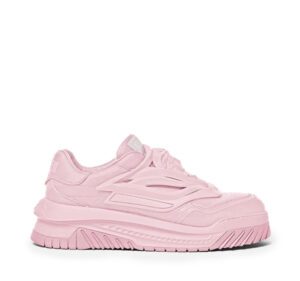 A single light pink versace odissea sneaker